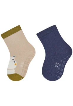 ABS Socken 2er Pack Motiv Hippo Rippe
